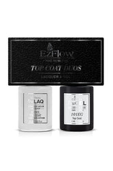 Frontage of EzFlow TruMatch Top Coat Color Duos with Extended Wear Lacquer with 100% LED/UV Gel Polish with product label